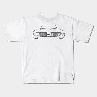 Oldsmobile Cutlass 442 classic car outline graphic (black) Kids T-Shirt